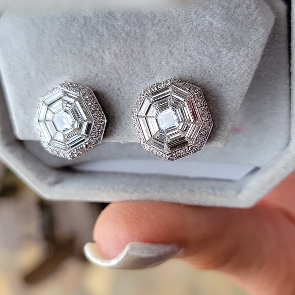 Stunning Custom Diamond Earrings - Picture 6 of 9